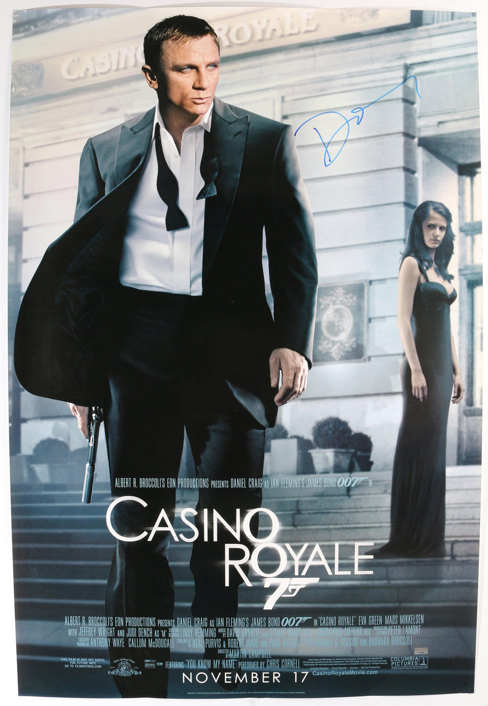 Daniel Craig as James Bond in James Bond 007: Casino Royale (Celebrity Authentics) Signed 26.5x39.5 Poster