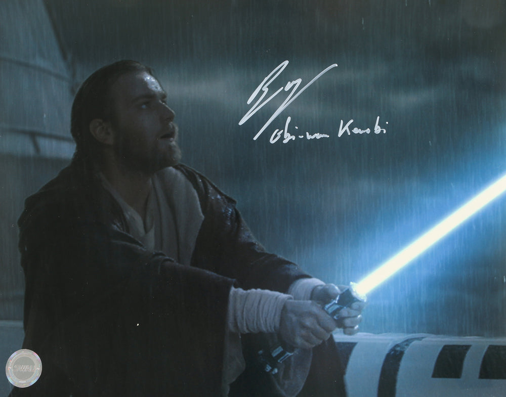 Ewan McGregor as Obi-Wan Kenobi in Star Wars Episode II: Attack of the Clones (SWAU) Signed 11x14 Photo with Character Name