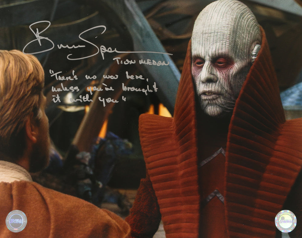 Bruce Spence as Tion Medon in Star Wars Episode III: Revenge of the Sith (SWAU) Signed 11x14 Photo  with Character Name & Quote