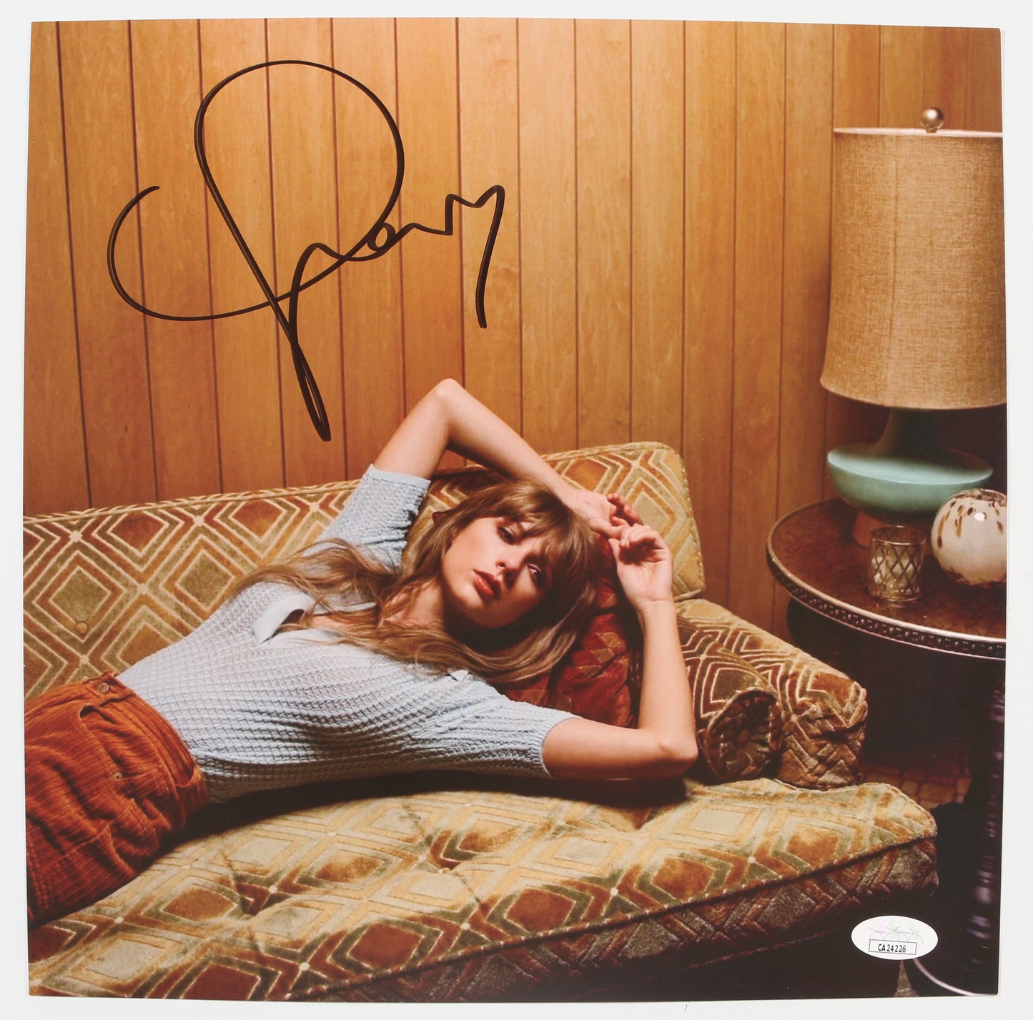 
                  
                    Midnights Moonstone Blue Edition LP 12" Vinyl with Insert (JSA) Signed by Taylor Swift
                  
                