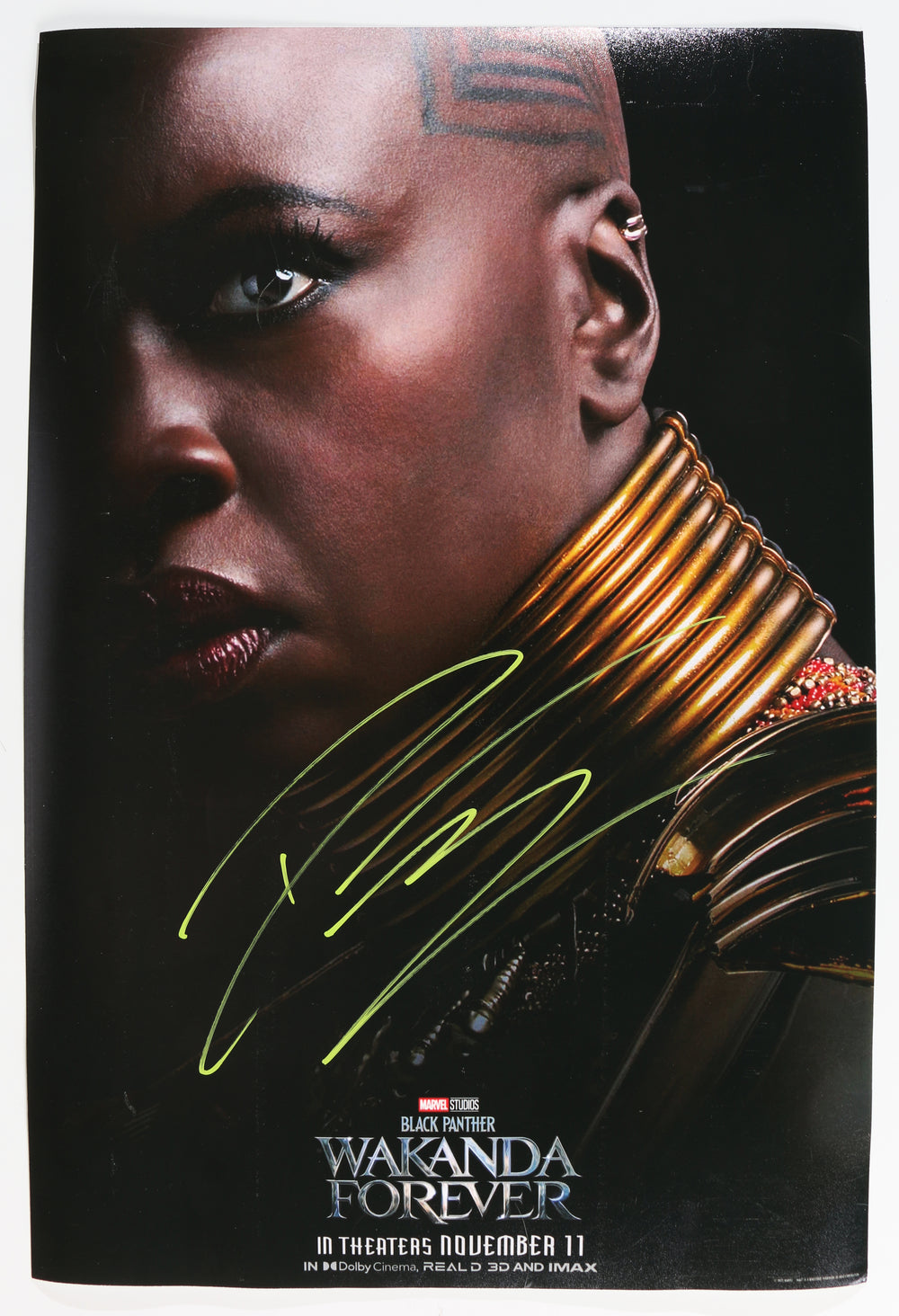 Danai Gurira as Okoye in Black Panther: Wakanda Forever Signed 12x18 Mini Poster