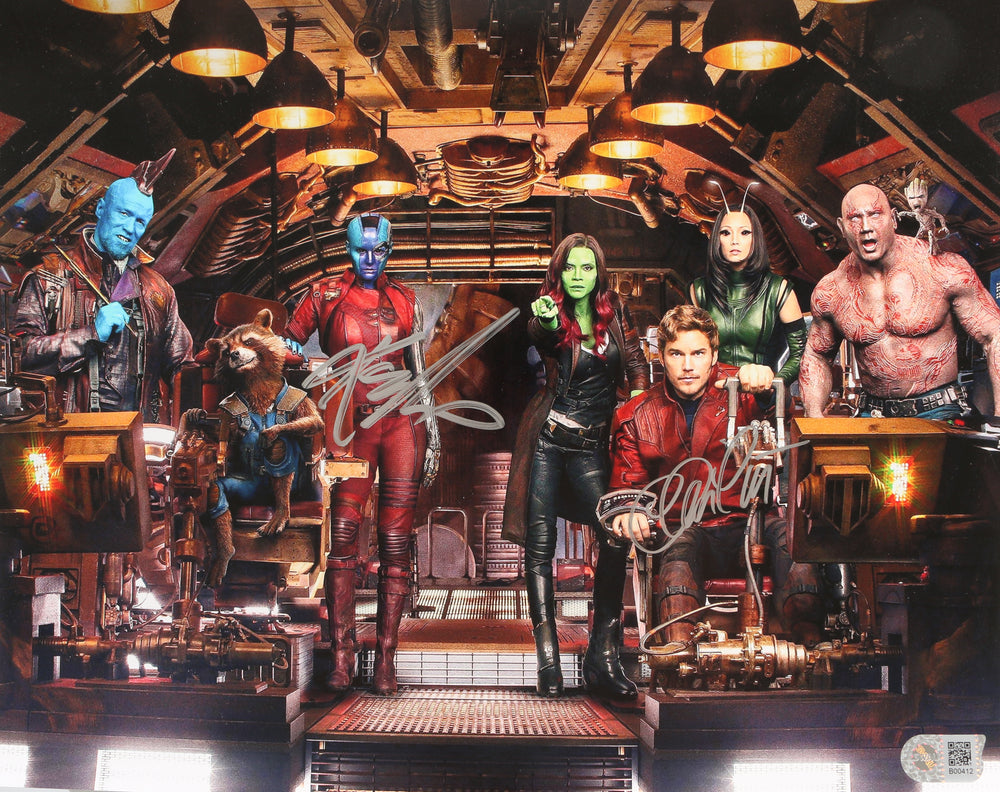 Chris Pratt as Star-Lord & Karen Gillan as Nebula in Guardians of the Galaxy Vol. 2 (SWAU) Signed 11x14 Photo