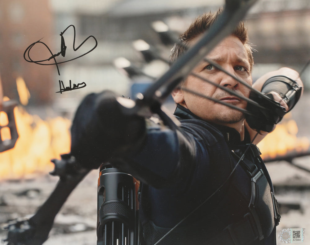 Jeremy Renner as Hawkeye in Captain America: Civil War (SWAU) Signed 11x14 Photo with Character Name