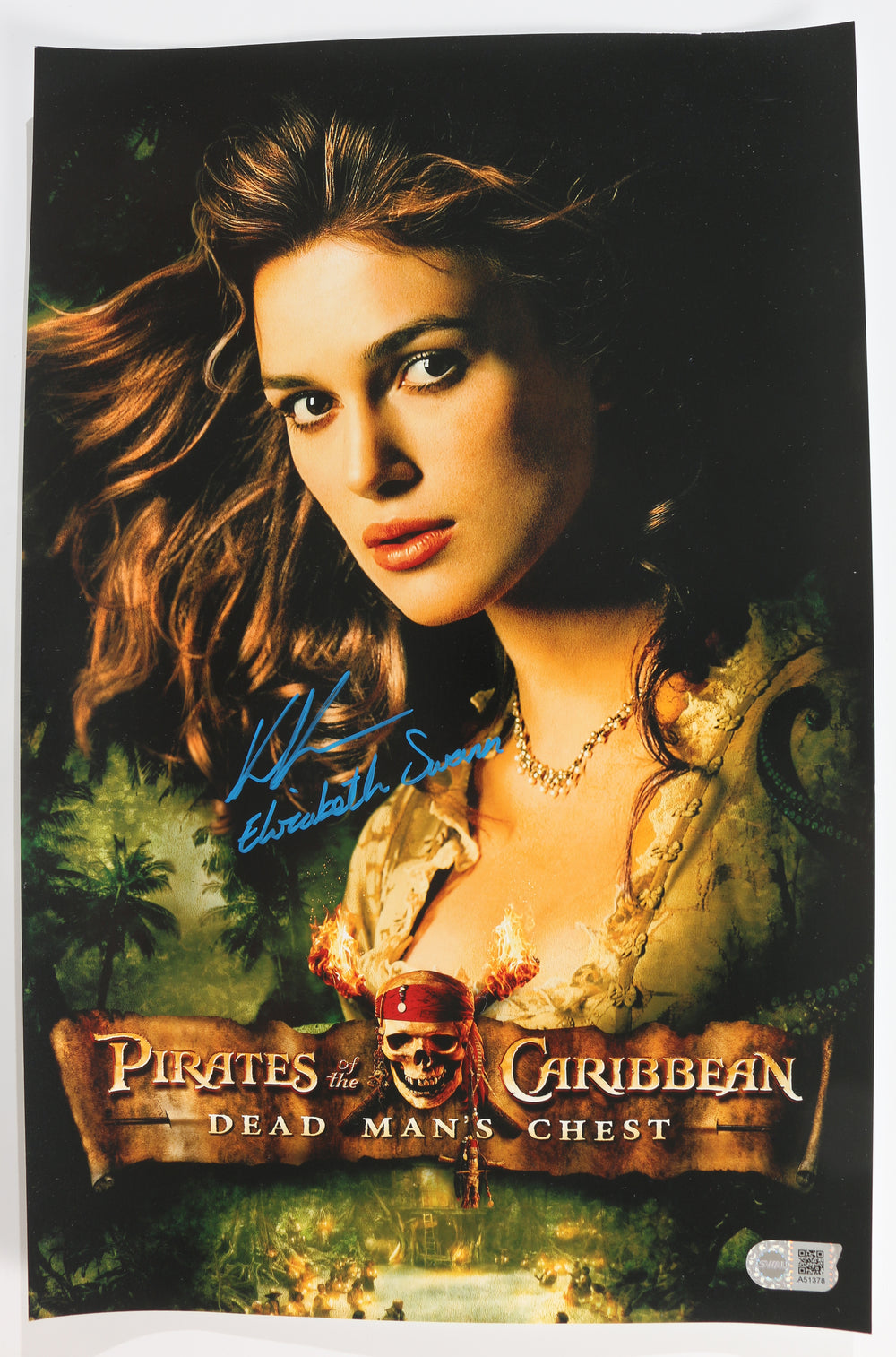 Keira Knightley as Elizabeth Swann in Pirates of the Caribbean: Dead Man's Chest (SWAU) Signed 11x17 Mini Poster with Character Name