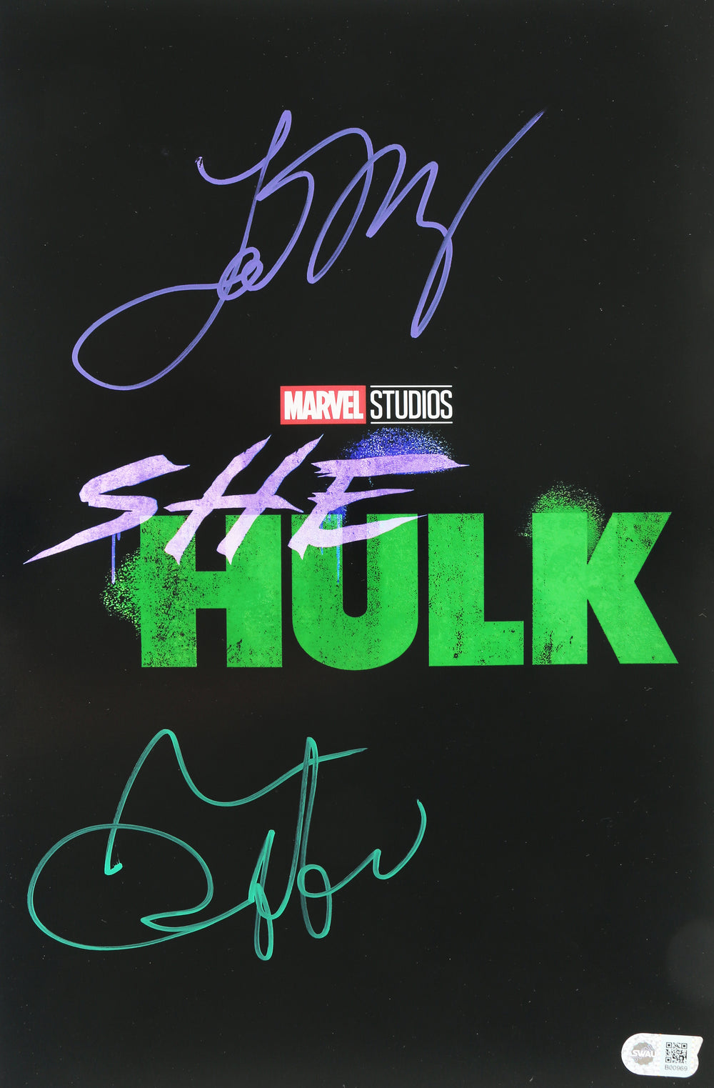 Mark Ruffalo as Hulk & Tatiana Maslany as She-Hulk in She-Hulk: Attorney at Law (SWAU) Signed 11x17 Mini Poster