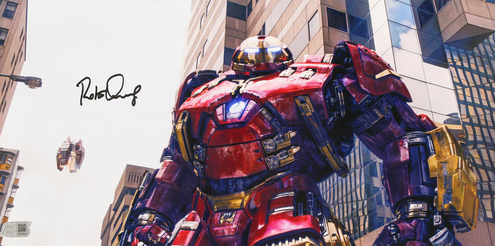 Robert Downey Jr. as Iron Man in the Hulkbuster in Avengers: Age of Ultron (SWAU) Signed 10x20 Photo