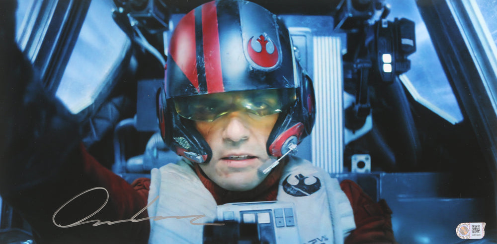 Oscar Isaac as Poe Dameron in Star Wars: The Force Awakens (SWAU) Signed 10x20 Photo
