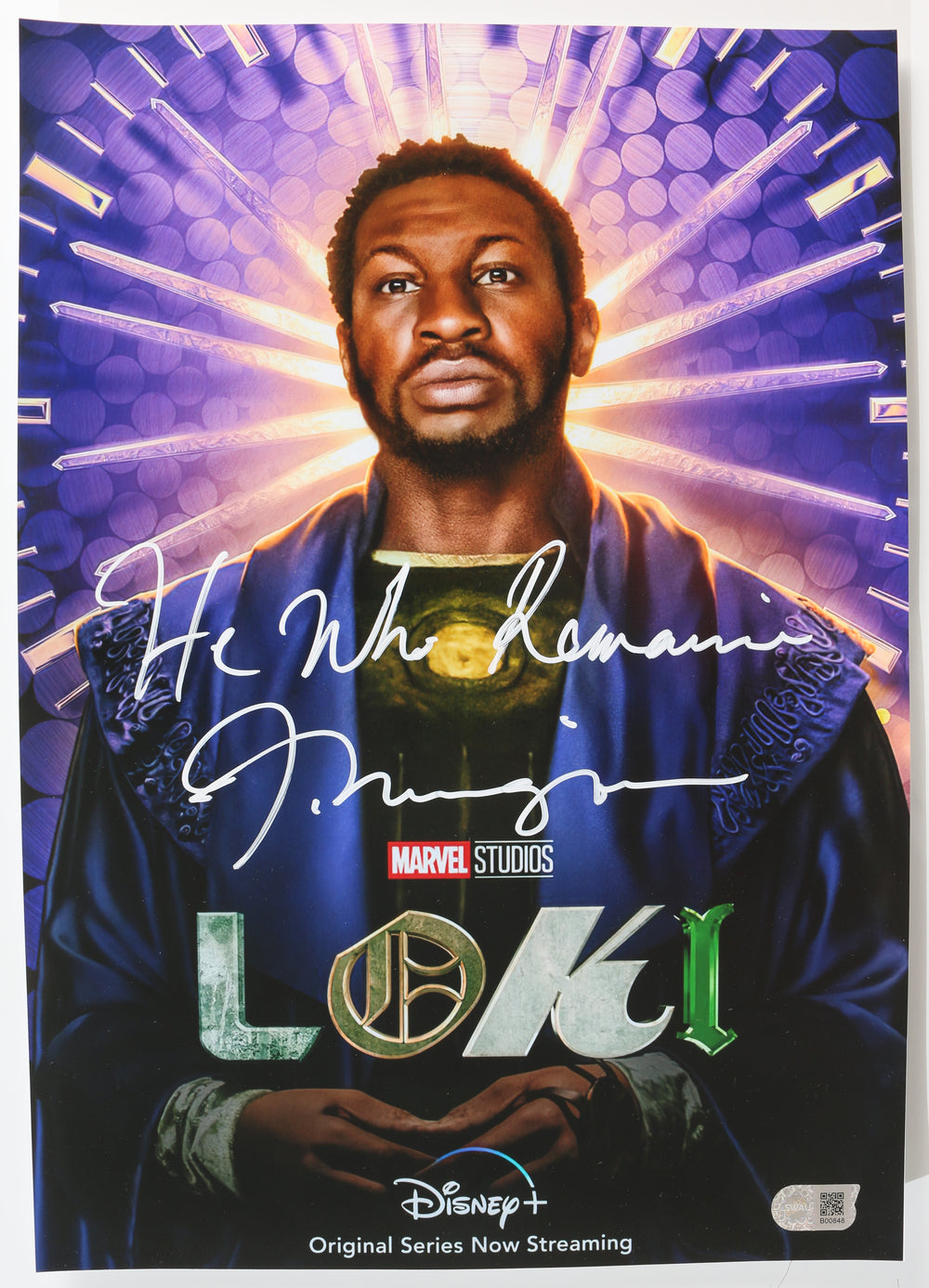 Jonathan Majors as He Who Remains in Loki (SWAU) Signed 11x16.5 Mini Poster with Character Name