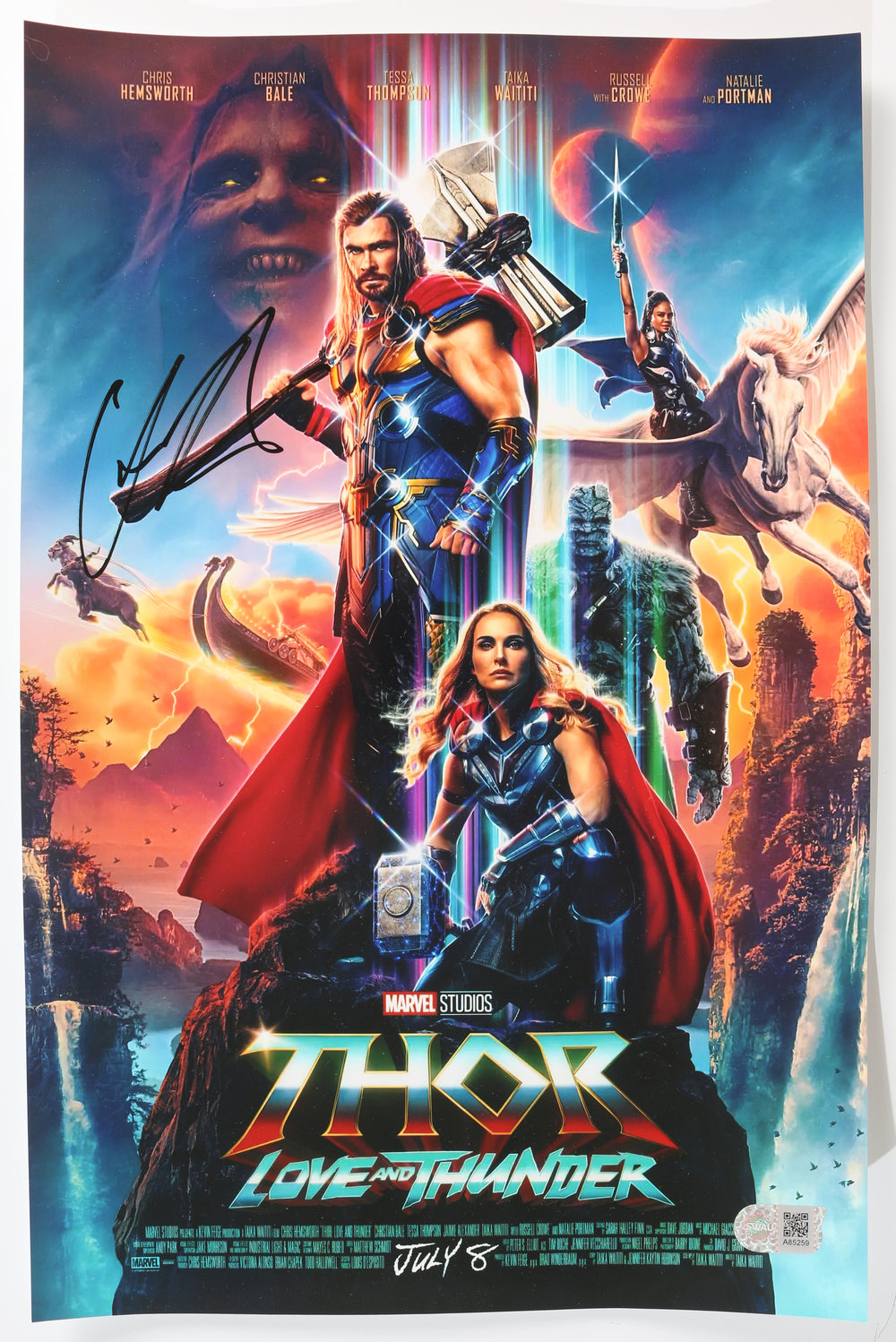 Chris Hemsworth as Thor in Thor: Love and Thunder (SWAU) Signed 11x17 Mini Poster
