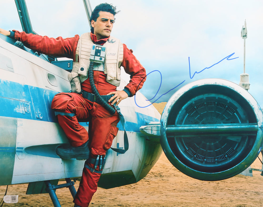 Oscar Isaac as Poe Dameron in Star Wars: The Force Awakens (SWAU) Signed 16x20 Photo