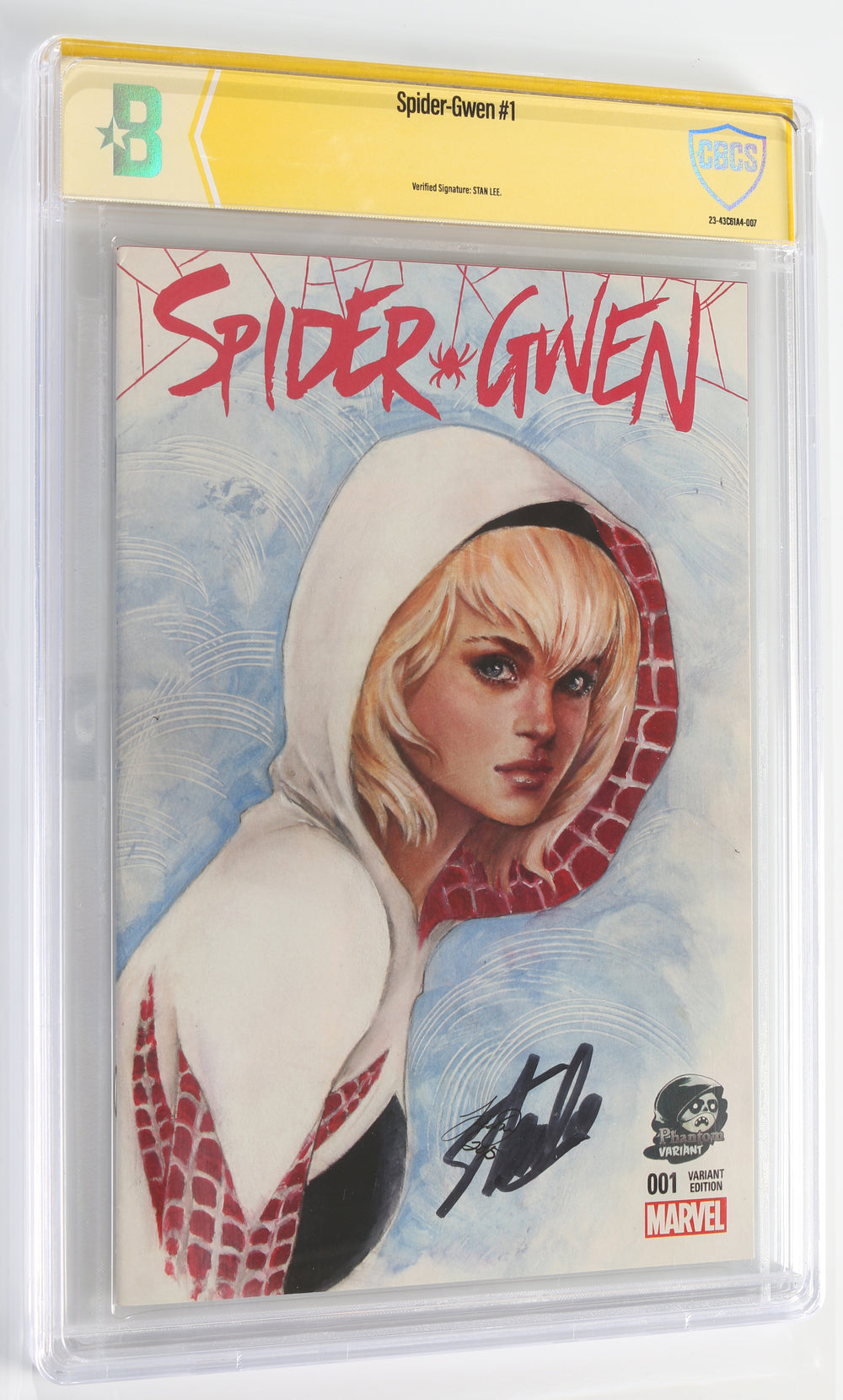 Spider-Gwen #1 Phantom Variant - Signed by Stan Lee (Beckett / CBCS Verified Signature) 2015