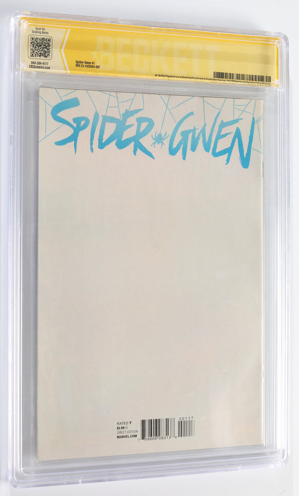 
                  
                    Spider-Gwen #1 Phantom Variant - Signed by Stan Lee (Beckett / CBCS Verified Signature) 2015
                  
                