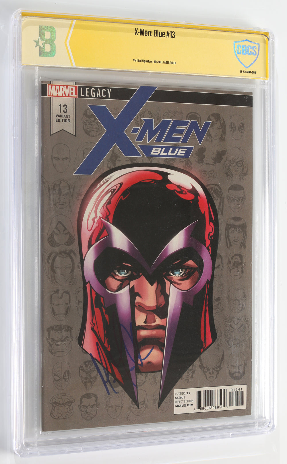 X-Men: Blue #13 - Signed by Michael Fassbender (Beckett / CBCS Verified Signature) 2017