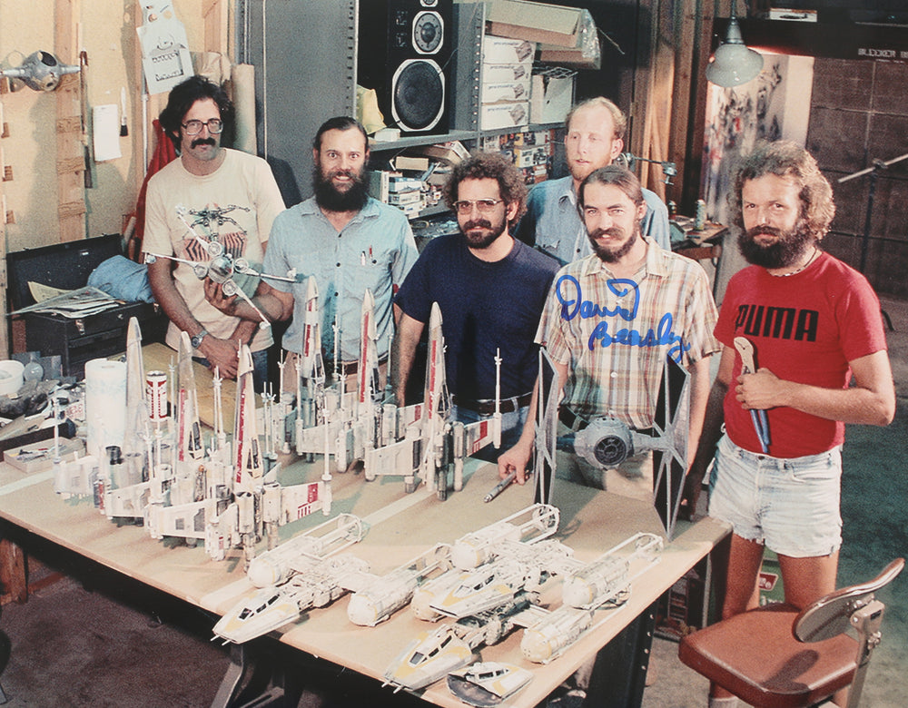 David Beasley with Ships Behind the Scenes of Star Wars Signed 11x14 Photo