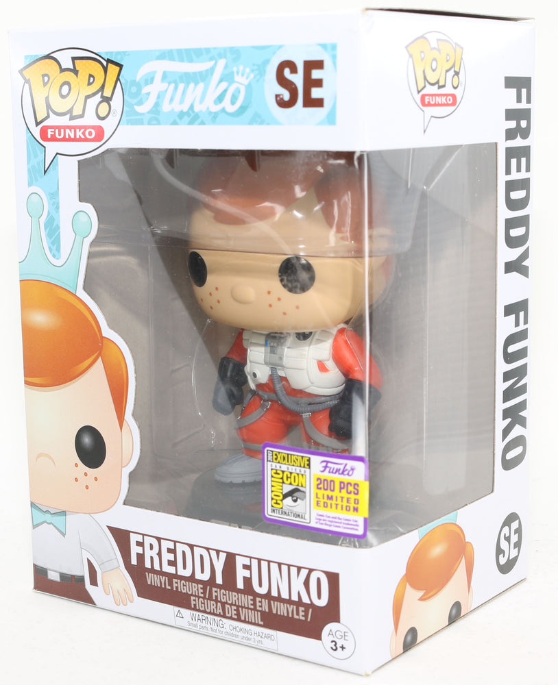 
                  
                    Freddy Funko as Star Wars Poe Dameron in X-Wing Fighter Rebel Pilot Suit San Diego Comic Con 2017 Exclusive Limited to 200 Pieces Funko POP! #SE - Grail
                  
                
