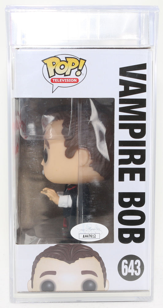 
                  
                    Sean Astin as Bob Newby in Stranger Things Game Stop Exclusive Signed Funko POP! #643 with Character Name and Quote PSA Graded 8.5
                  
                