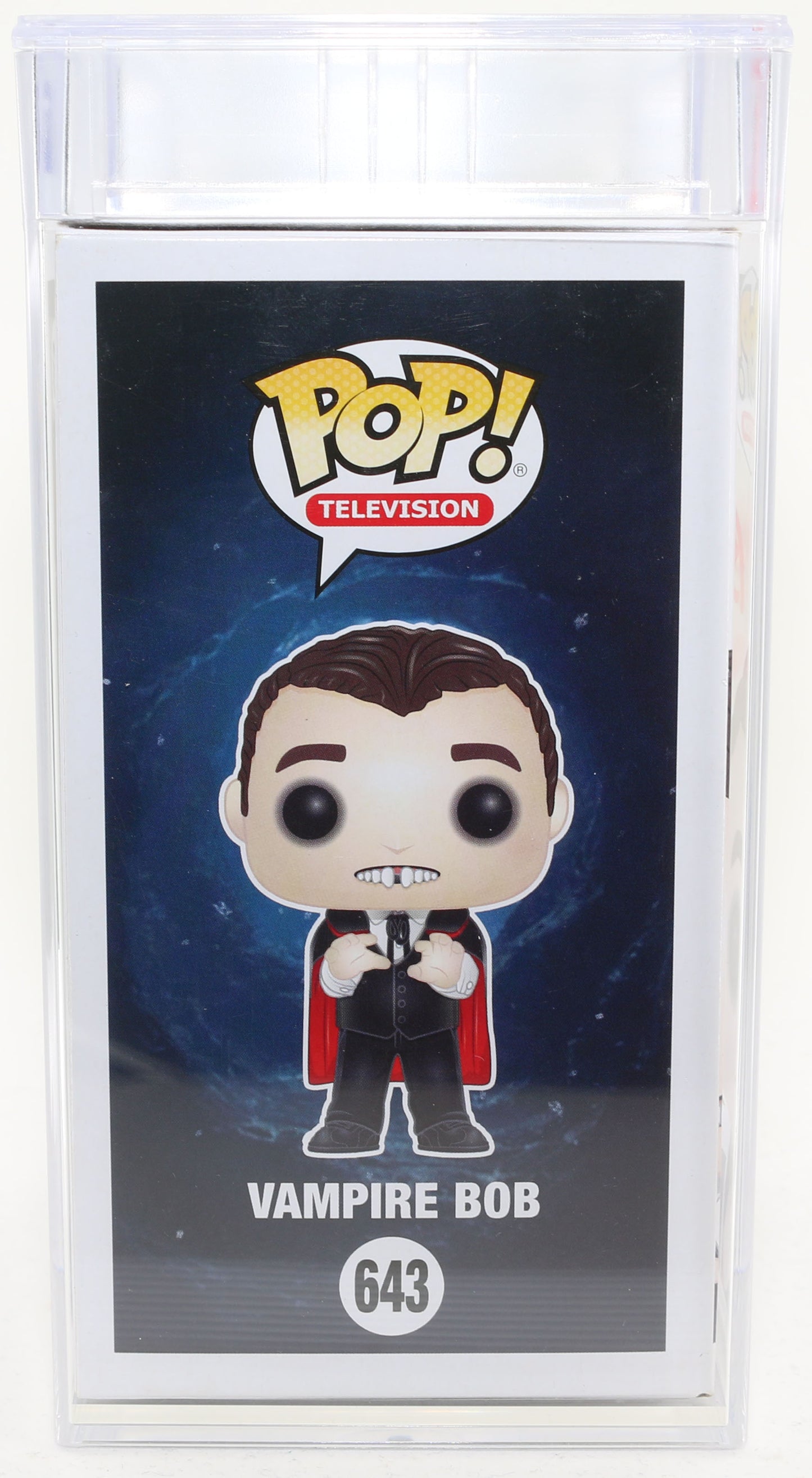 
                  
                    Sean Astin as Bob Newby in Stranger Things Game Stop Exclusive Signed Funko POP! #643 with Character Name and Quote PSA Graded 8.5
                  
                