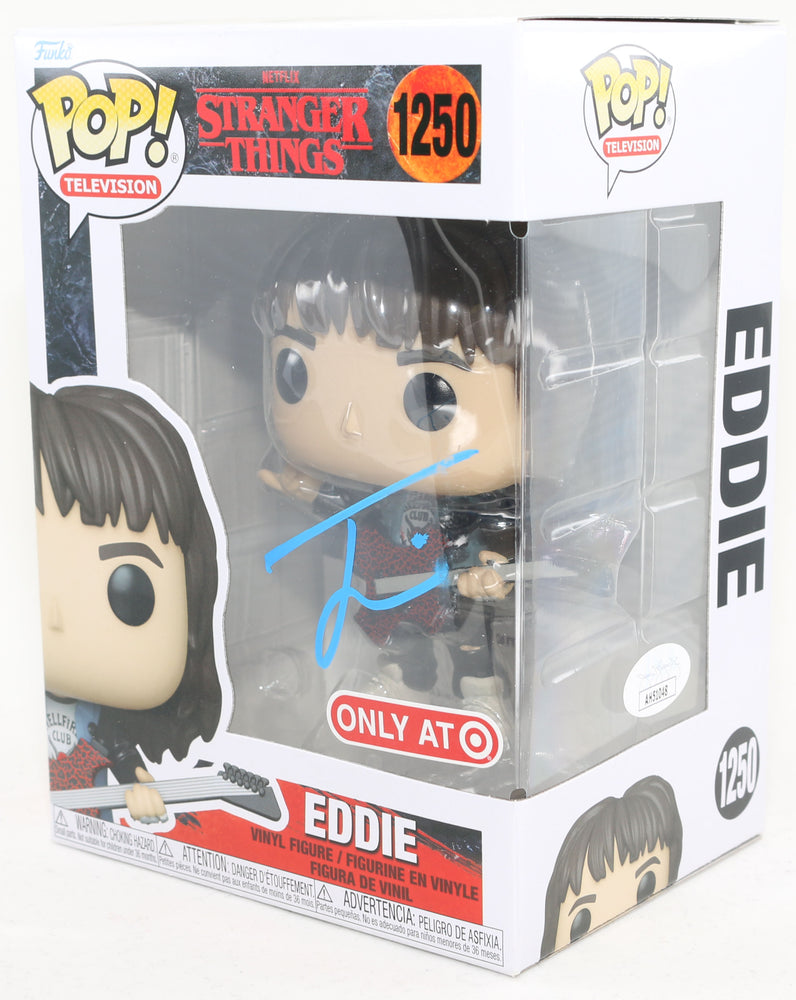 
                  
                    Joseph Quinn as Eddie Munson in Stranger Things Target Exclusive (JSA) Signed Funko POP! #1250 - Grail
                  
                