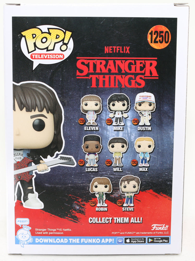 
                  
                    Joseph Quinn as Eddie Munson in Stranger Things Target Exclusive (JSA) Signed Funko POP! #1250 - Grail
                  
                