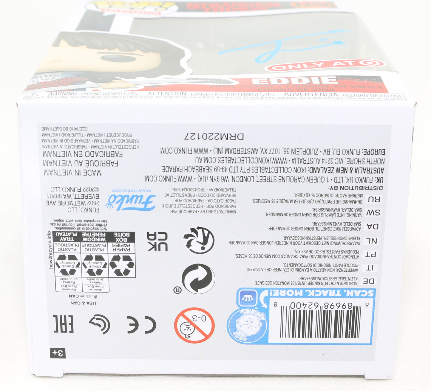 
                  
                    Joseph Quinn as Eddie Munson in Stranger Things Target Exclusive (JSA) Signed Funko POP! #1250 - Grail
                  
                