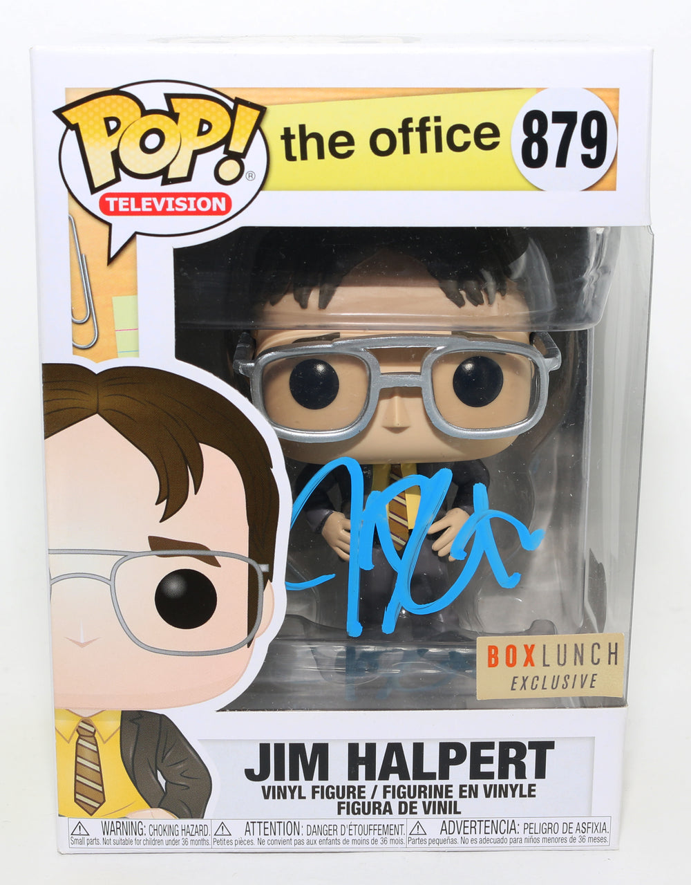 John Krasinski as Jim Halpert Impersonating Dwight Schrute in The Office Box Lunch Exclusive (Beckett) Signed Funko POP! #879