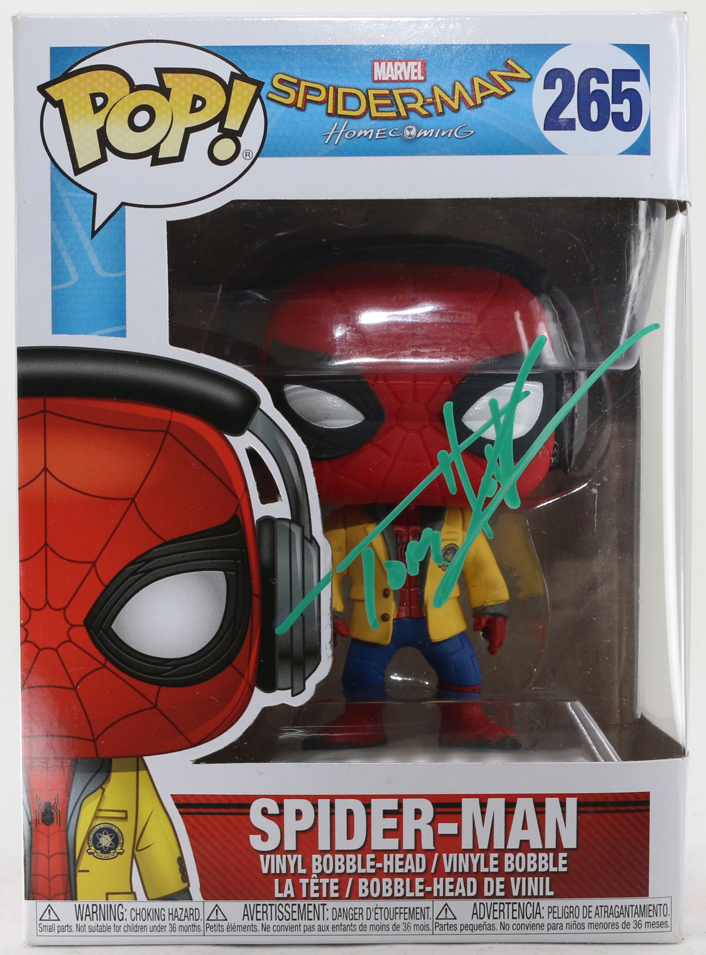 
                  
                    Tom Holland as Spider-Man in Spider-Man: Homecoming (Beckett) Signed Funko POP! #265
                  
                