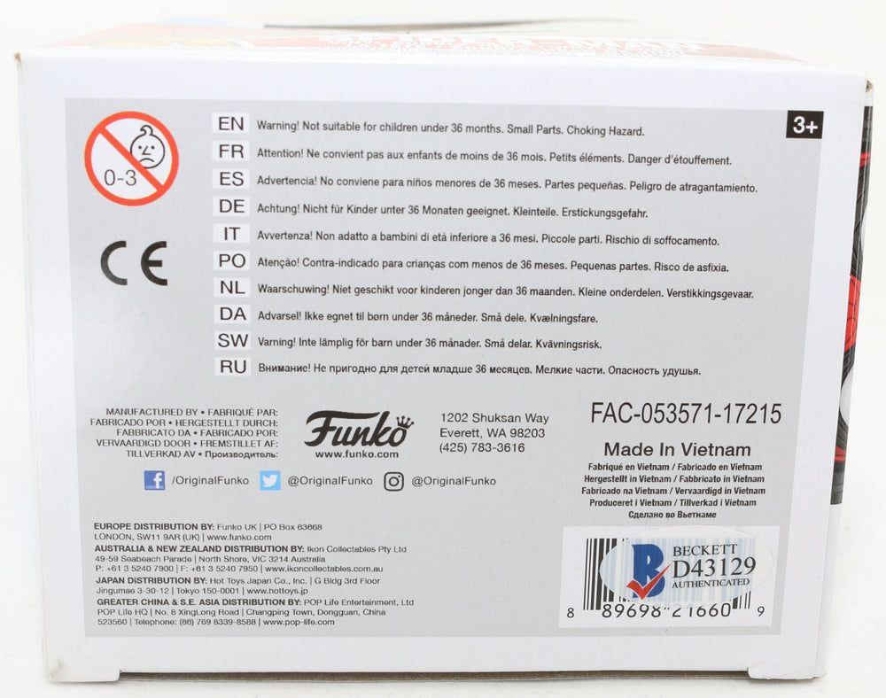 
                  
                    Tom Holland as Spider-Man in Spider-Man: Homecoming (Beckett) Signed Funko POP! #265
                  
                