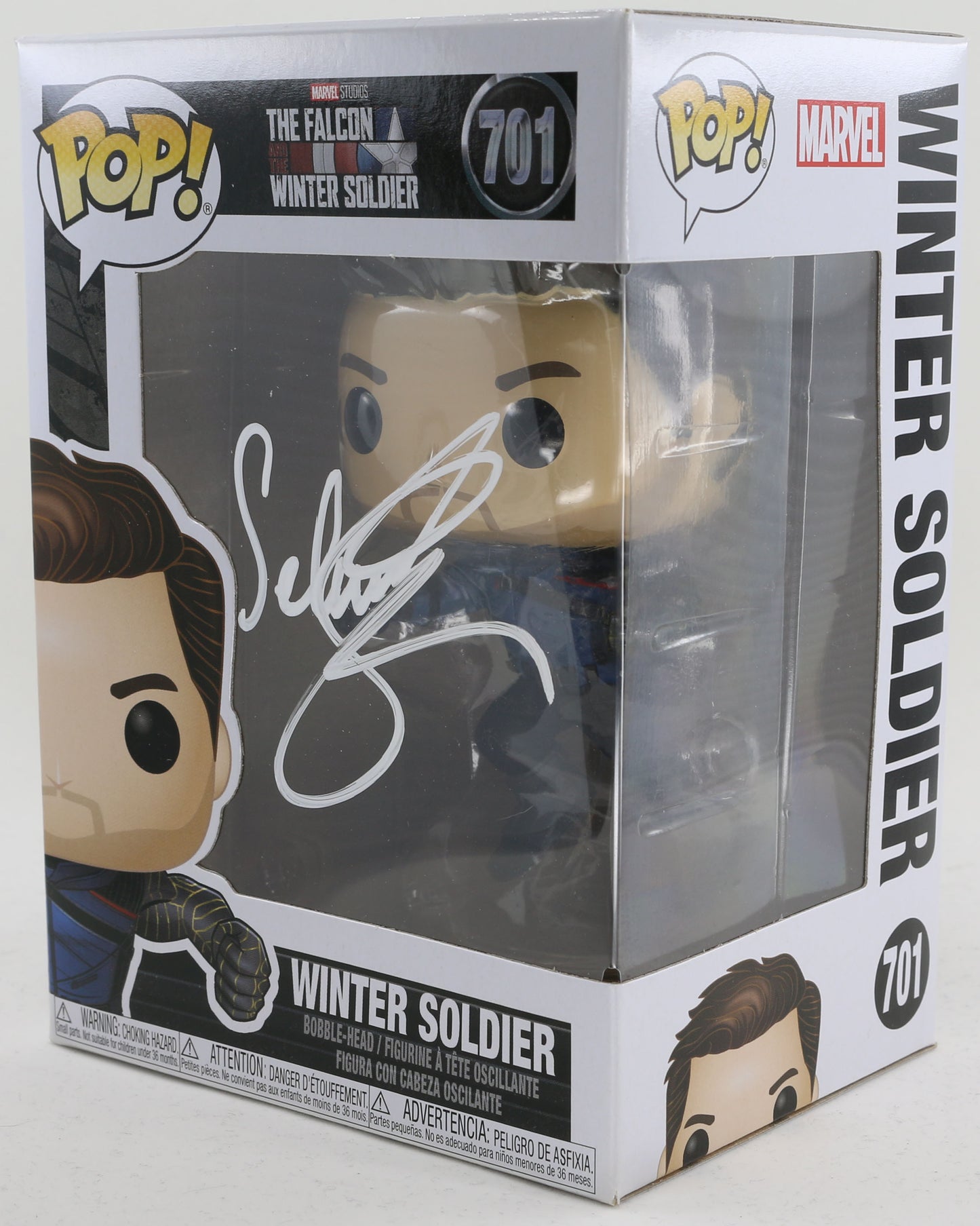 
                  
                    Sebastian Stan as the Winter Solder in Falcon and the Winter Soldier Signed POP! Funko #701
                  
                