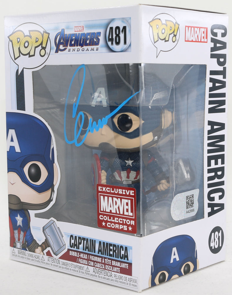 
                  
                    Chris Evans as Captain America in Avengers: Endgame Marvel Collector Corps Exclusive (SWAU) Signed Funko POP! #481
                  
                