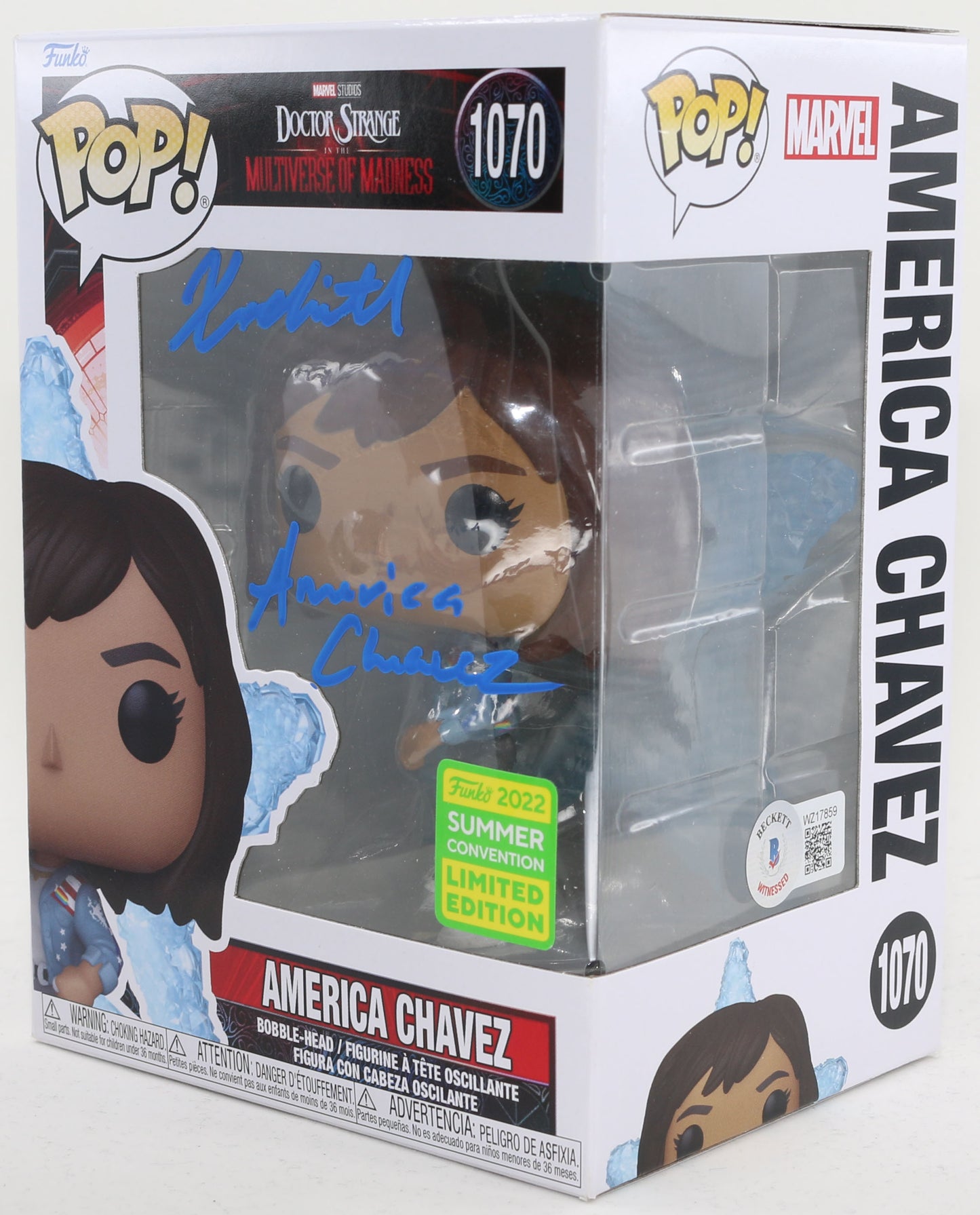 
                  
                    Xochitl Gomez as America Chavez in Doctor Strange in the Multiverse of Madness Summer Convention 2022 Exclusive (Beckett) Signed POP! Funko #1070 with Character Name
                  
                