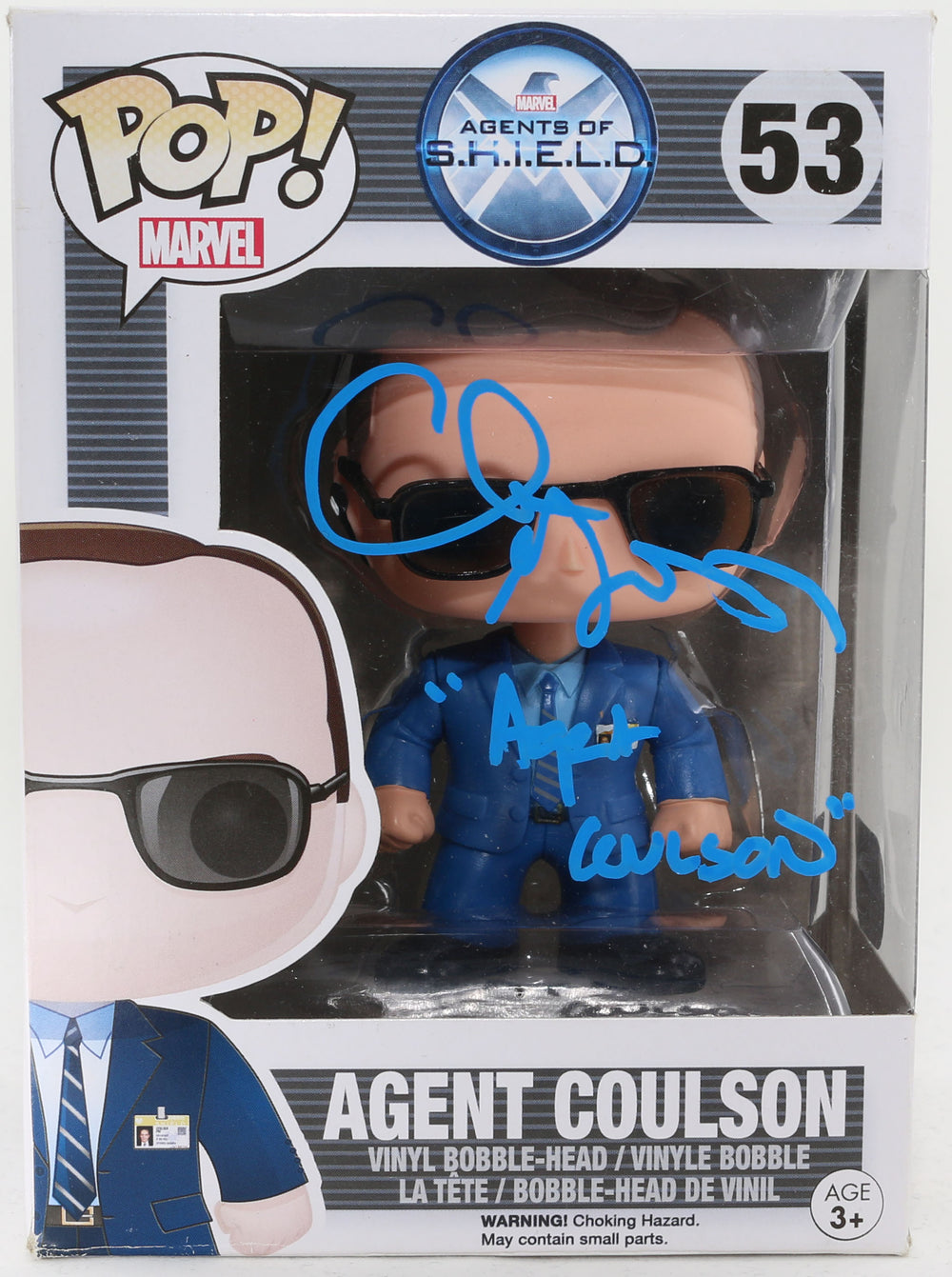 Clark Gregg as Agent Phil Coulson in Agents of S.H.I.E.L.D. (Beckett) Signed Funko POP!  #53 with Character Name