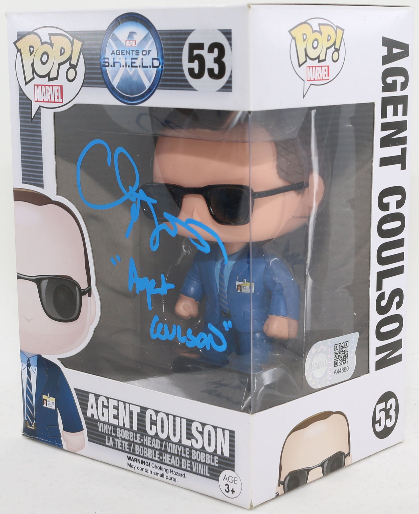 
                  
                    Clark Gregg as Agent Phil Coulson in Agents of S.H.I.E.L.D. (Beckett) Signed Funko POP!  #53 with Character Name
                  
                