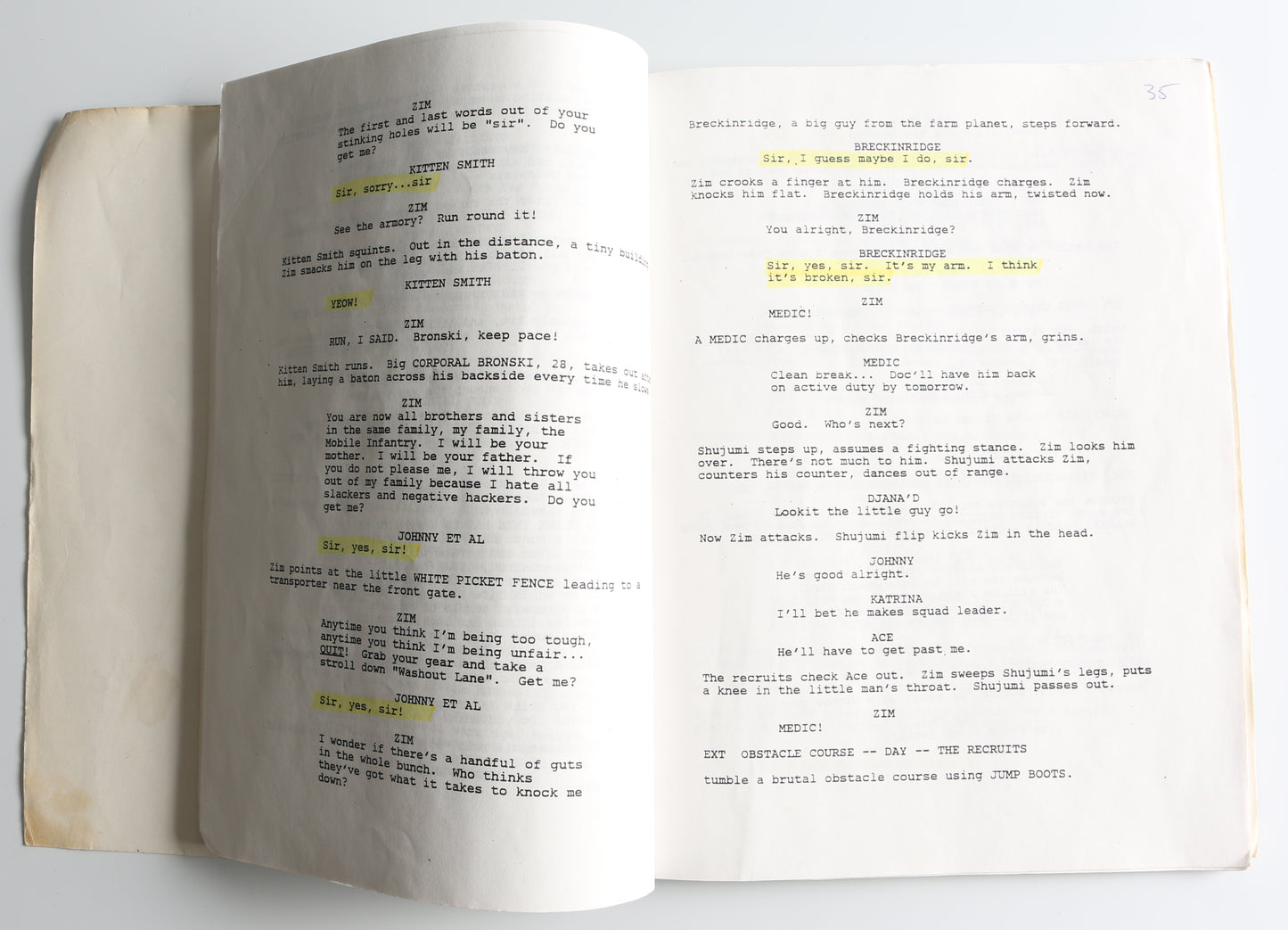 
                  
                    Jake Busey's Original Script for Starship Troopers Signed by Jake Busey
                  
                