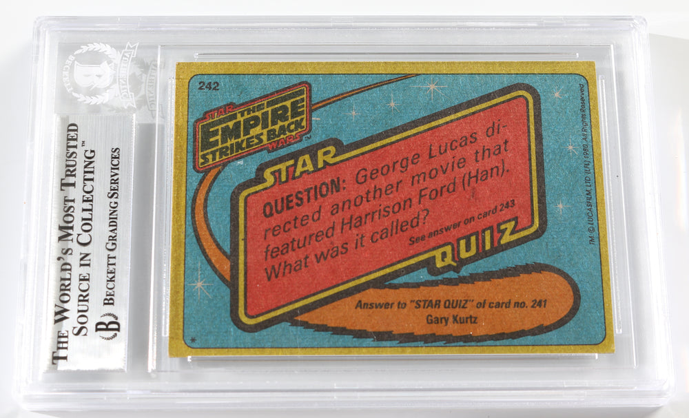 
                  
                    Frank Oz as Yoda in Star Wars: The Empire Strikes Back (Beckett Encapsulated) Signed 1980 Trading Card
                  
                