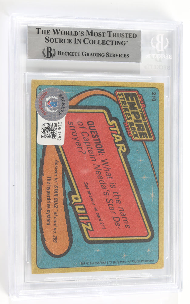 
                  
                    John Morton as Bespin Boba Fett in Star Wars: The Empire Strikes Back (Beckett Encapsulated) Signed 1980 Trading Card with Character Name
                  
                