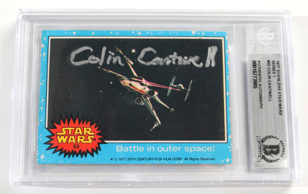 Colin Cantwell Early Concept Artist for Star Wars: A New Hope (Beckett Encapsulated) Signed 1977 Trading Card
