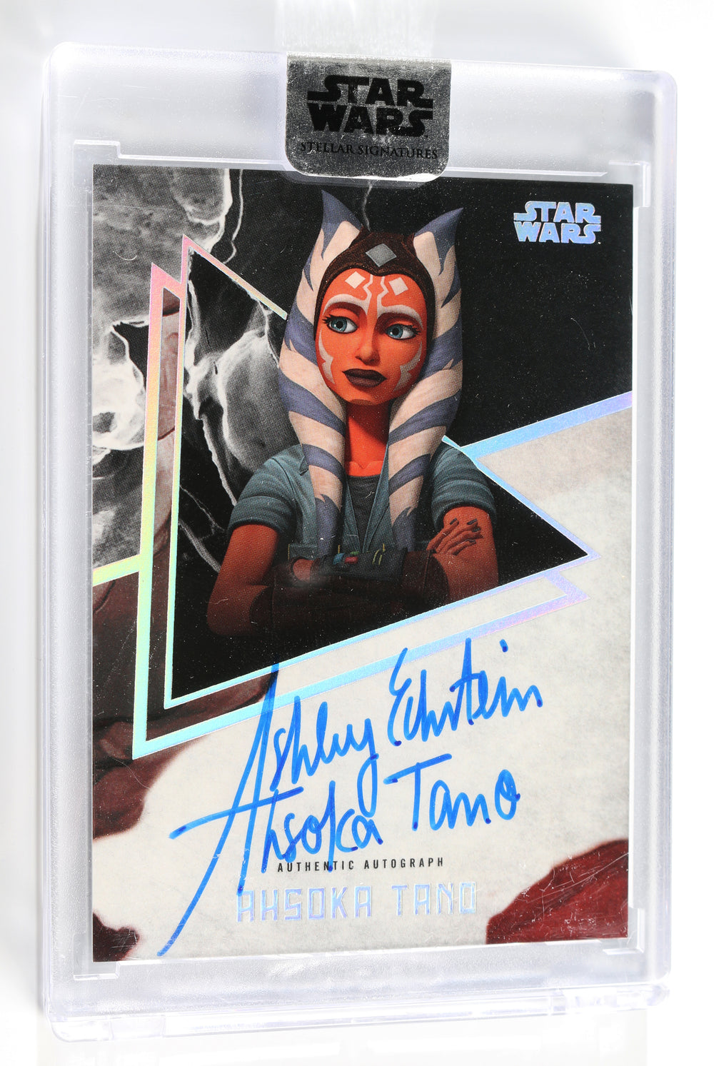 Ashley Eckstein as Ahsoka Tano in Star Wars: The Clone Wars (Encapsulated) Signed Topps Trading Card 21/40