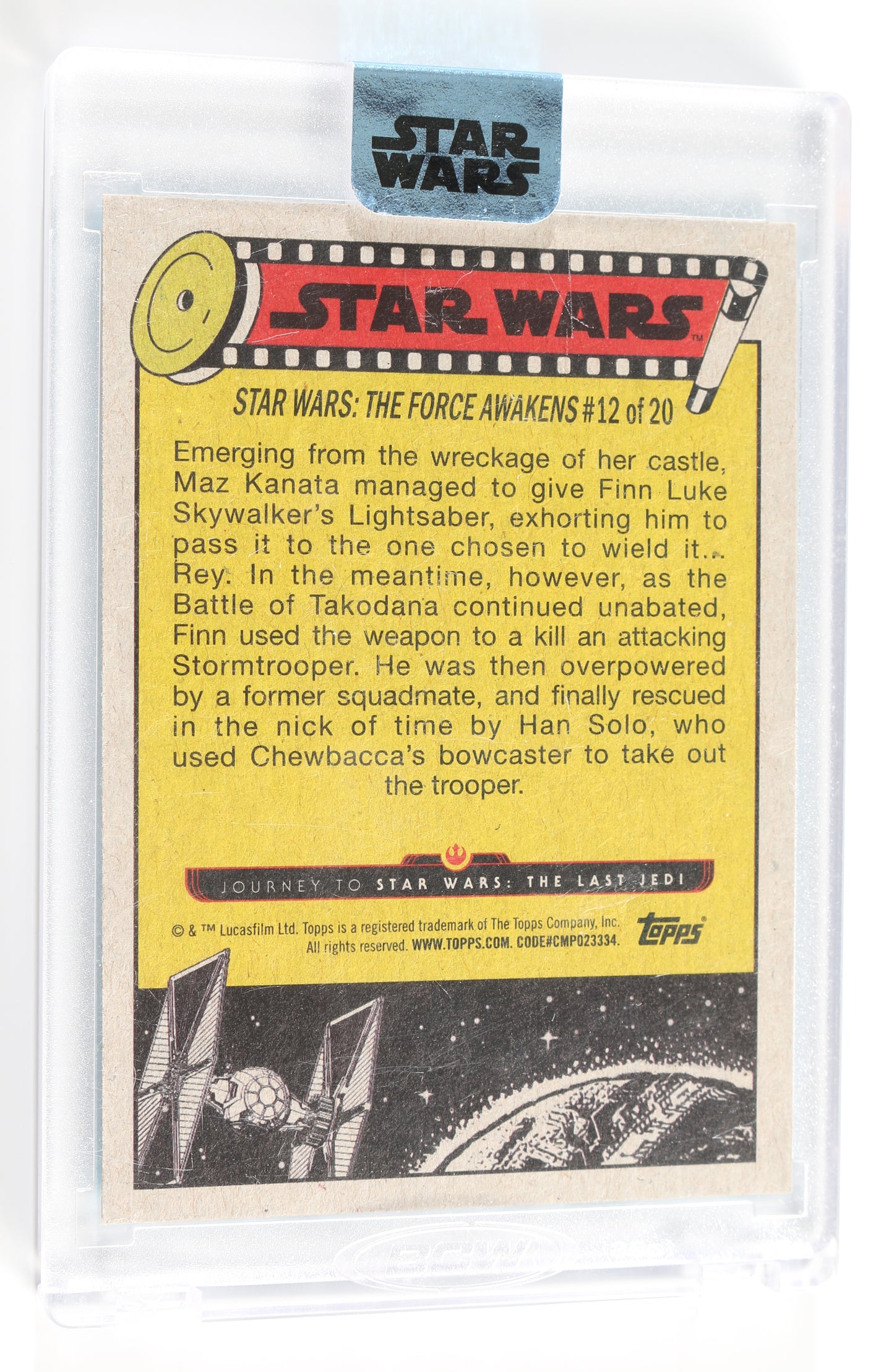 
                  
                    John Boyega as Finn in Star Wars: The Force Awakens (Encapsulated) Signed Topps Trading Card 24/26
                  
                