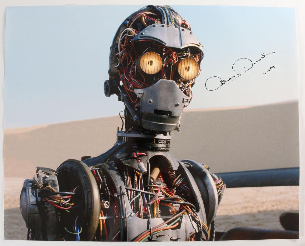 Anthony Daniels as C-3PO in Star Wars Episode I: The Phantom Menace Signed 30x24 Poster With Character Name