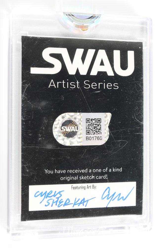 
                  
                    John Glover as The Riddler in The Batman Animated Series (Encapsulated) Signed SWAU Artist Series Trading Card by Cyrus Sherkat
                  
                