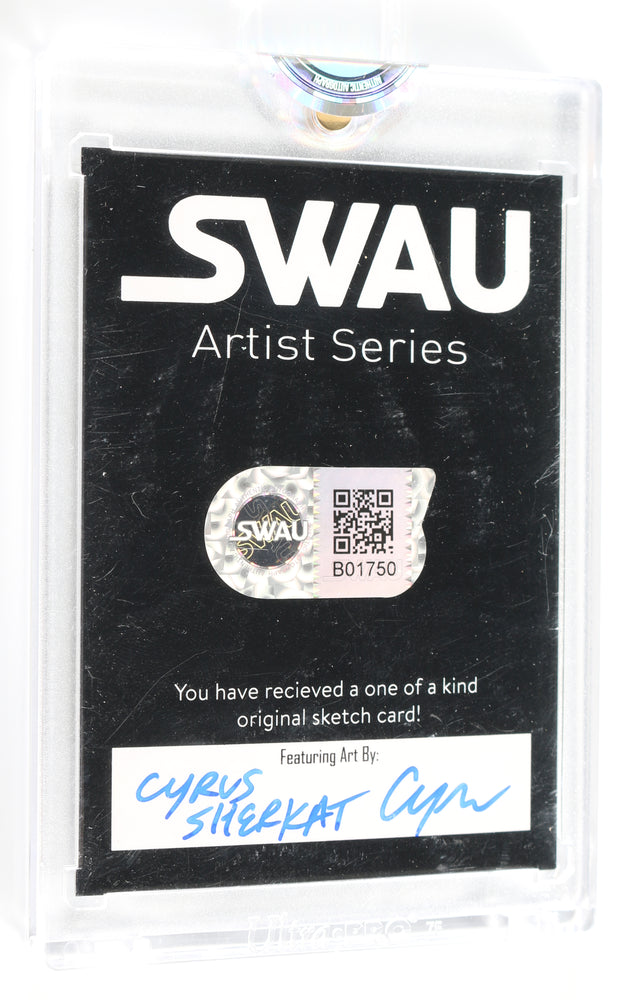 
                  
                    Brendan Fraser as Robotman in Doom Patrol (Encapsulated) Signed SWAU Artist Series Trading Card by Cyrus Sherkat
                  
                