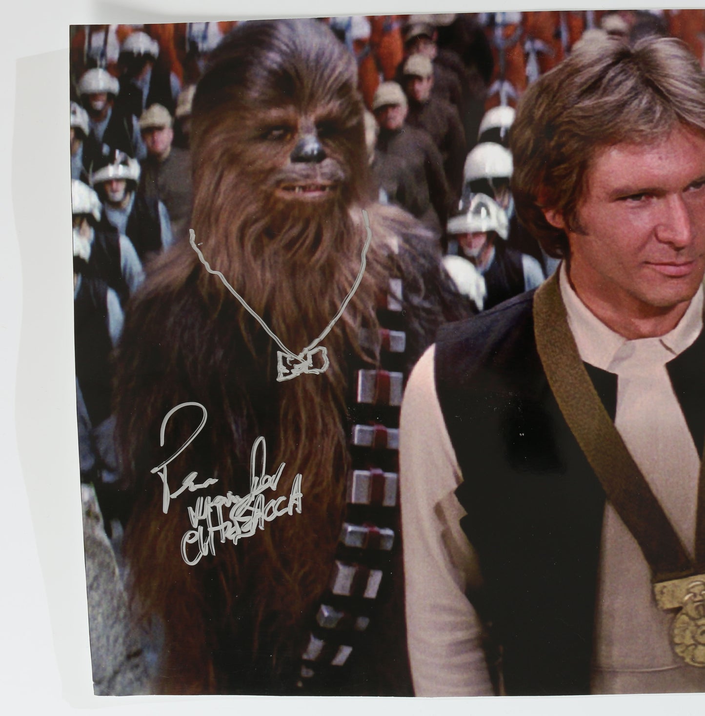 
                  
                    Peter Mayhew as Chewbacca in Star Wars: A New Hope Signed 12x30 Poster with Character Name & Medal Art Drawing
                  
                