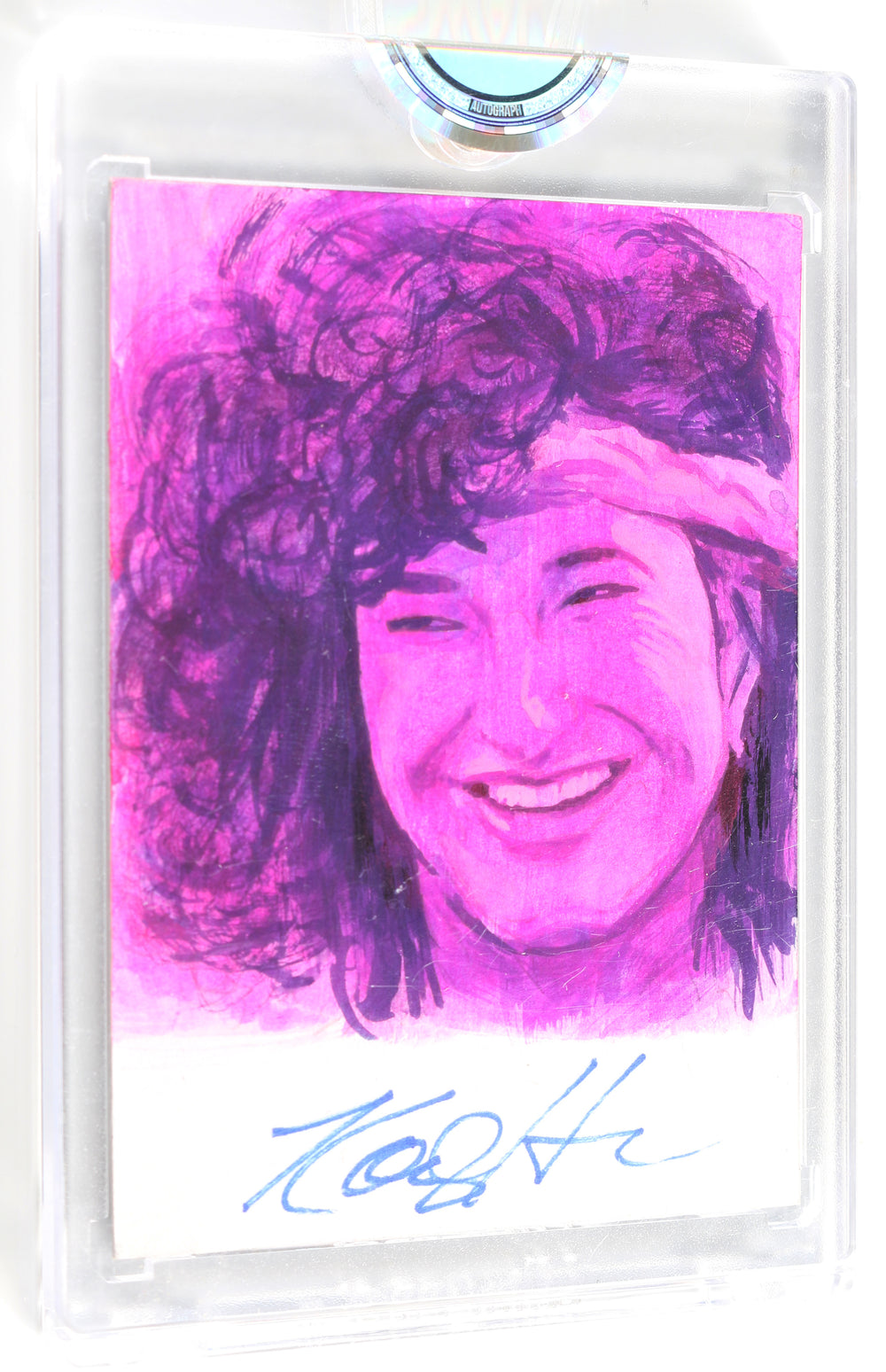 Kathryn Hahn as Agatha Harkness in WandaVision (Encapsulated) Signed SWAU Artist Series Trading Card by Seth Groves