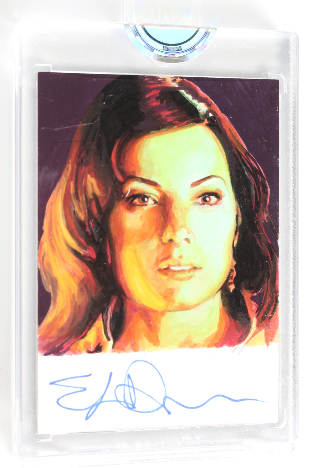 Erica Durance as Lois Lane in Smallville (Encapsulated) Signed SWAU Artist Series Trading Card by Seth Groves