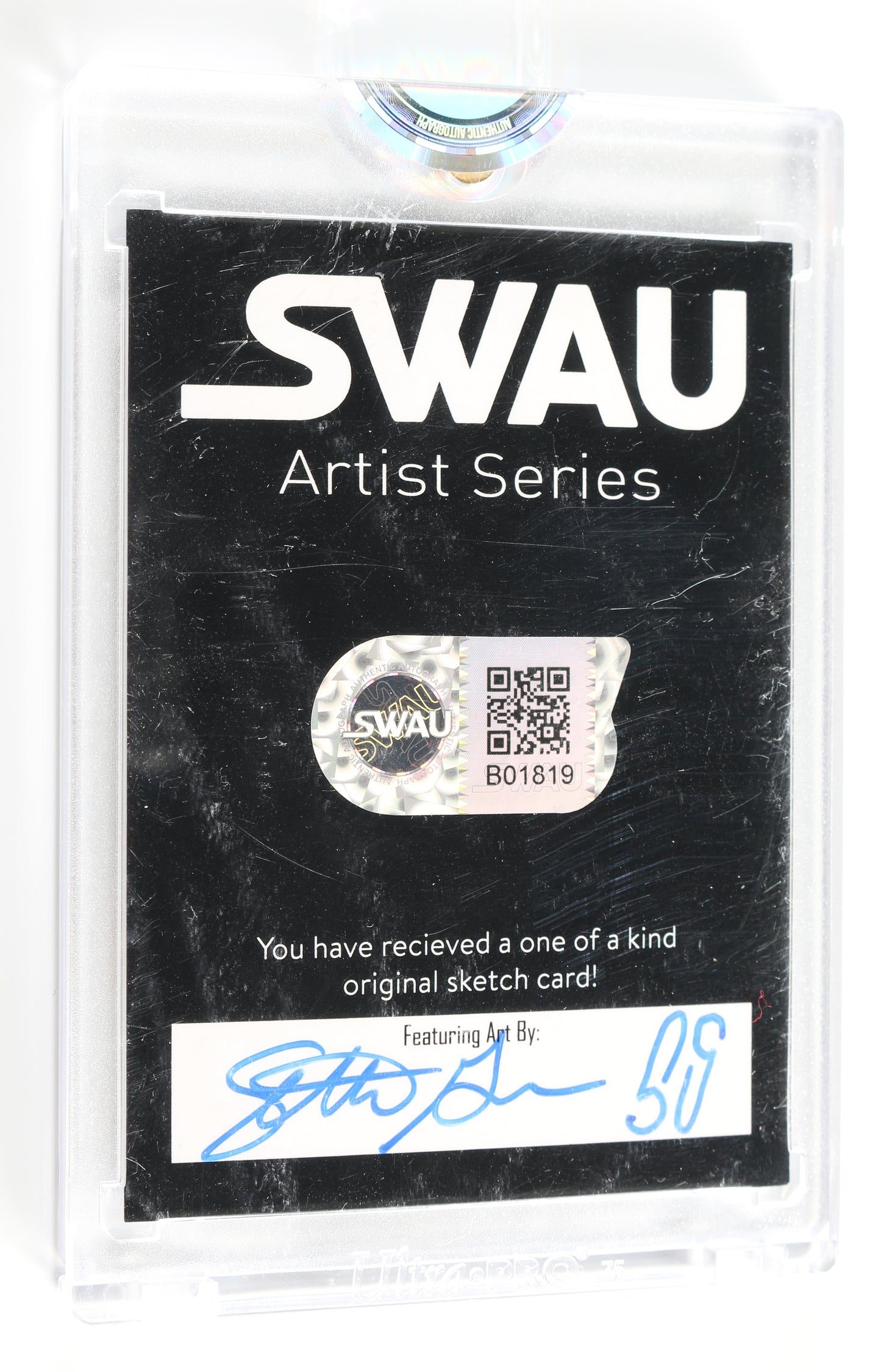 
                  
                    Erica Durance as Lois Lane in Smallville (Encapsulated) Signed SWAU Artist Series Trading Card by Seth Groves
                  
                