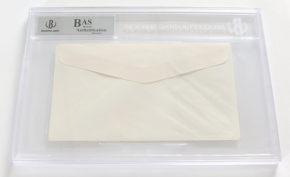 
                  
                    John Williams Composer Signed 6.5x3.5 First Day of Issue Envelope of Devil's Tower (Beckett Slabbed) with Rare AMQS Handwritten Musical Notes of the Close Encounters of the Third Kind Theme
                  
                