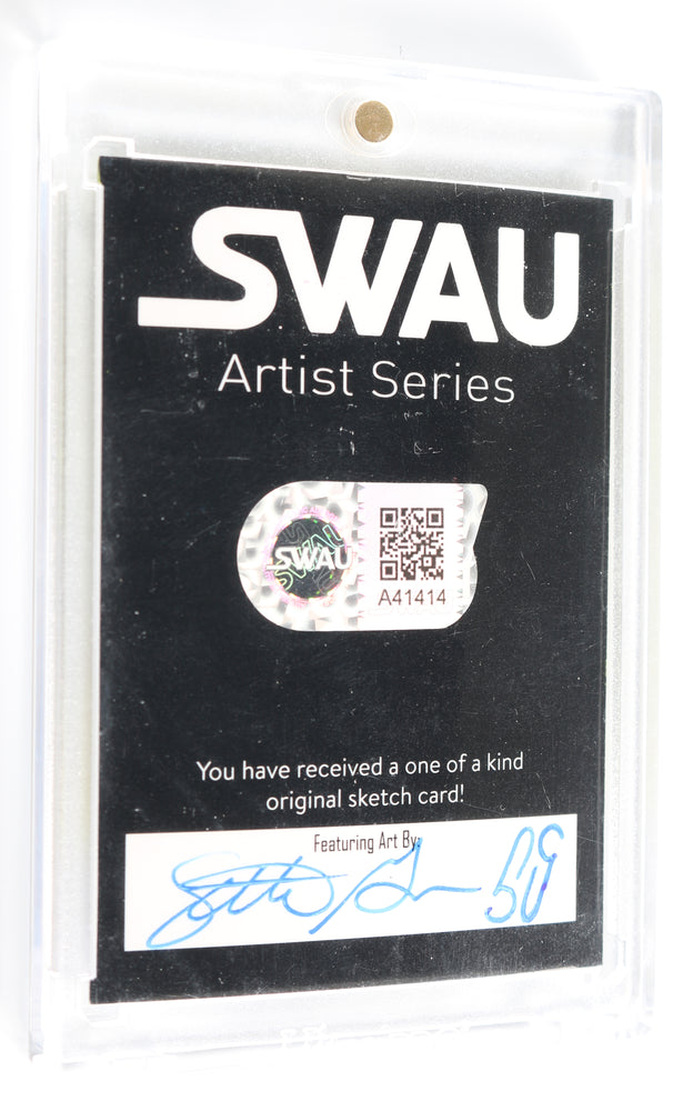 
                  
                    Anthony Daniels as C-3PO in Star Wars: A New Hope (Encapsulated) Signed SWAU Artist Series Trading Card by Seth Groves
                  
                