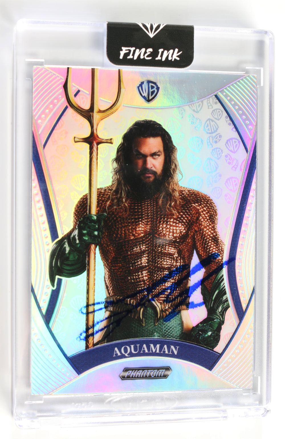 Jason Momoa as Aquaman in Aquaman (Encapsulated / Official Pix) Signed Trading Card