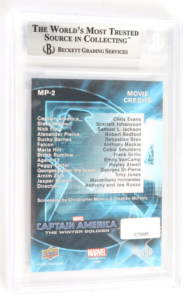 
                  
                    Chris Evans as Captain America in Captain America: The Winter Soilder (Beckett Encapsulated / Celebrity Authentics) Signed Trading Card
                  
                
