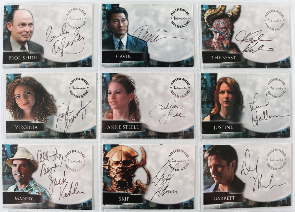 
                  
                    Angel Inkworks Trading Cards 35pc LOT Signed by David Boreanaz, Charisma Carpenter, Glenn Quinn, Alexis Denisof, J. August Richards, Amy Acker, Vincent Kartheiser, Andy Hallett, James Marsters, Mercedes McNab, Gina Torres, Julie Benz, Eliza Dushku, & More
                  
                